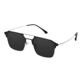 Яркий черный, серебристый