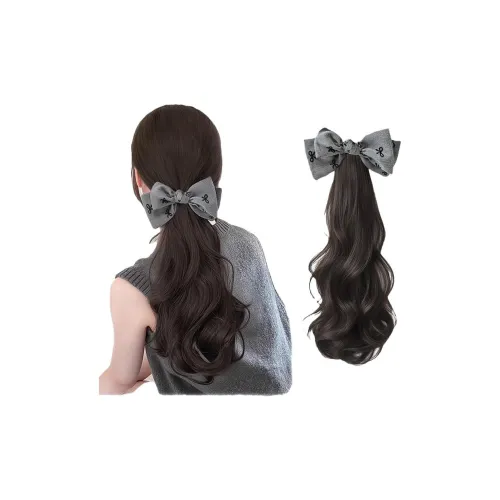 QIYEXUE Перука Косичка Женская Заколка-краб с Бантом Набор