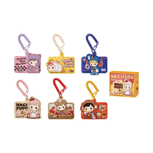 POP MART Коллаборация HACIPUPU Time Machine Collection Картхолдер Слепые коробки Один Mystery Коробка Целая коробка 6 шт