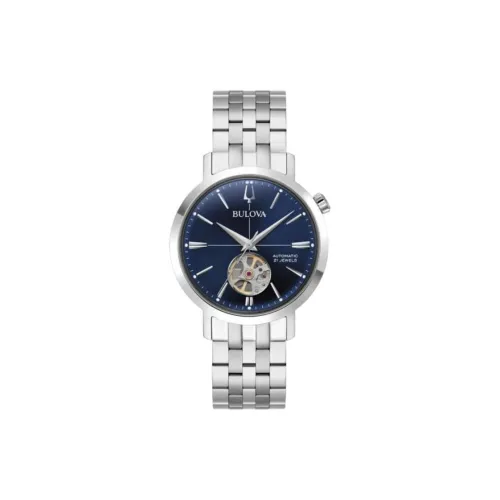 BULOVA Classic Collection Мужские часы Автоматический механический механизм ремешок из нержавеющей стали 38 мм синий циферблат