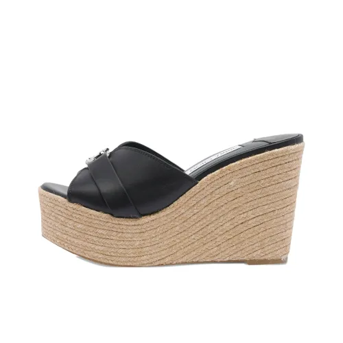 Jimmy Choo Rubber Slide Тапочки 10 см Женские Черные