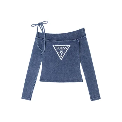 GUESS Средне-голубые Женские Футболки