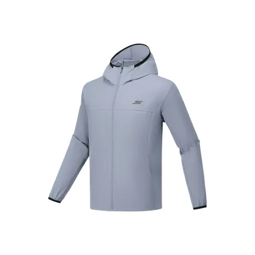 Skechers GODRI Куртка Мужская Ветреная Серый 02N6