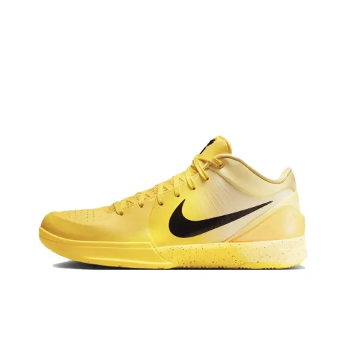 Nike Zoom Kobe 4 Slip-resistant Abrasion-resistant Low-top Баскетбольные кроссовки Унисекс Желтый