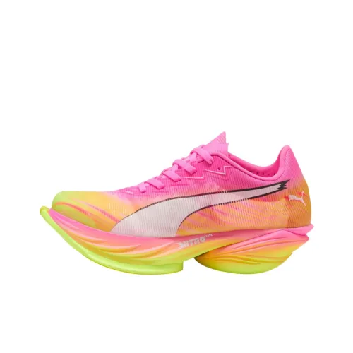 PUMA Fast R NITRO Elite 3 Устойчивые к истиранию Низкие Беговые кроссовки Унисекс Розовые Оранжевые