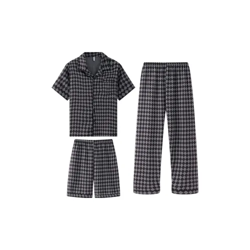 Gongdie Темно-серый мужской пижамный комплект