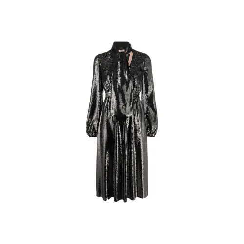 N°21 Длинное платье с длинными рукавами женское черное