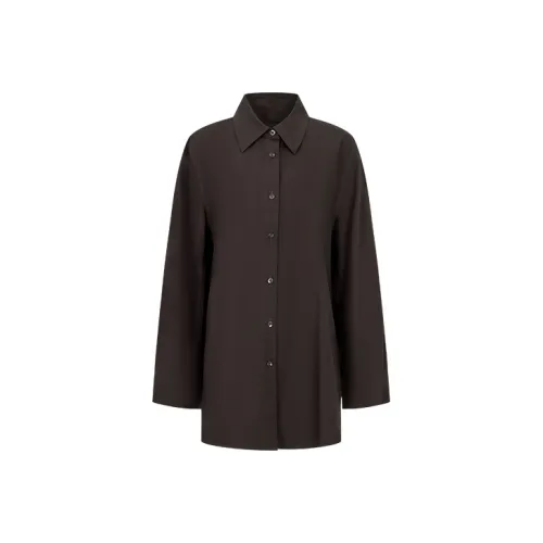 URBAN REVIVO Темно-кофейные Женские Рубашки