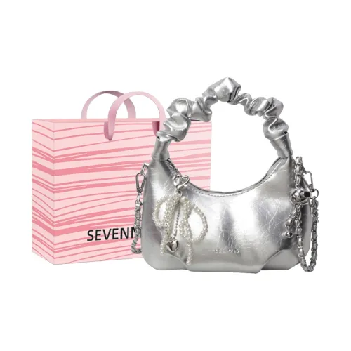 SEVENMOONS ПУ (полиуретан) Сумка Женская Серебряный Черный Экрю Бургунди