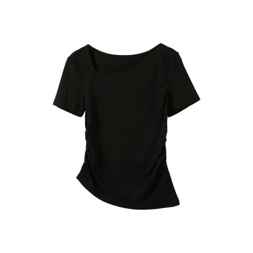 3COLOUR Классическая черная женская футболка