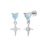 Синие Сердца, Искра, Серьги-звезды [1 пара]