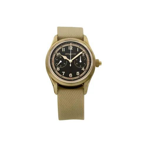 MONTBLANC Автоматический Механический Часы Мужские Циферблат Черный Бронза Корпус Часы Нейлоновый Ремешок