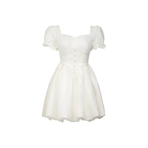 GEZITAI Короткое платье с короткими рукавами женское