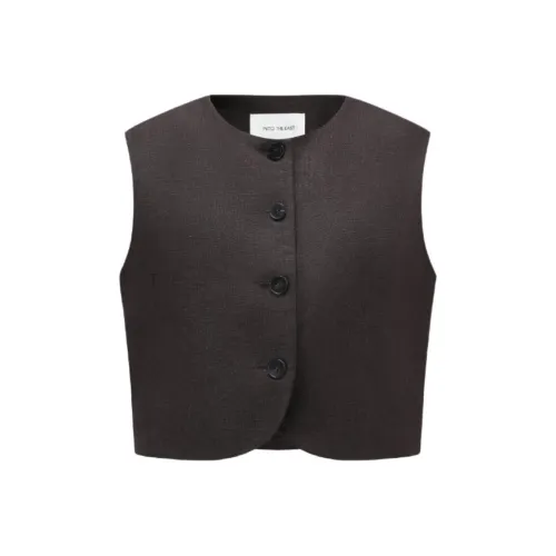 INTO THE EAST Кофе Женские Жилеты