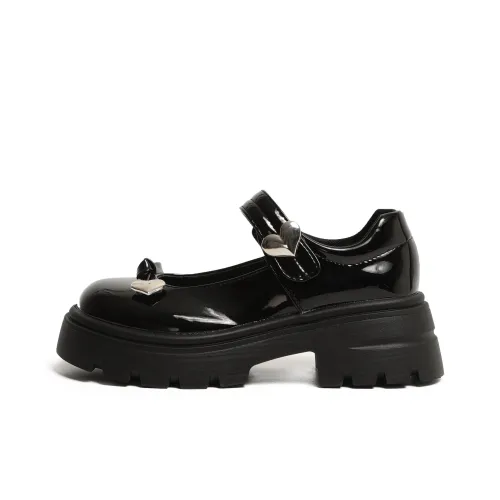 Moon Veil Грубый каблук Туфли Мэри Джейн Женские