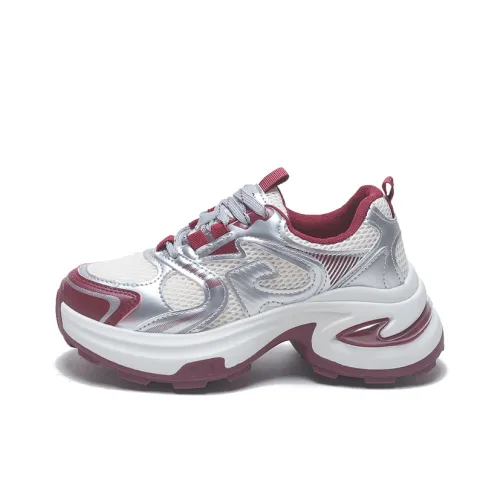 Komanic Дышащие Кроссовки с Низким Верхом и Толстой Подошвой для Увеличения Высоты Женские