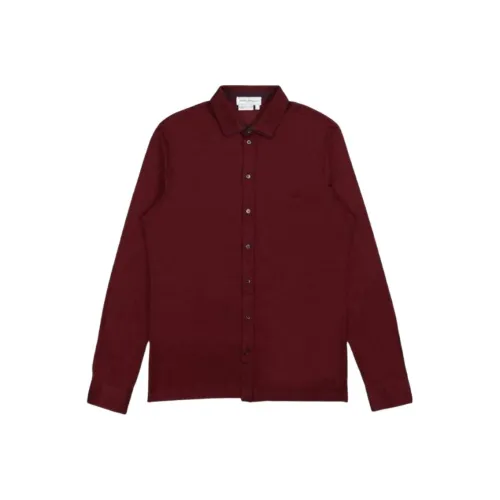 FERRAGAMO Рубашка Мужская Коричневая Красная