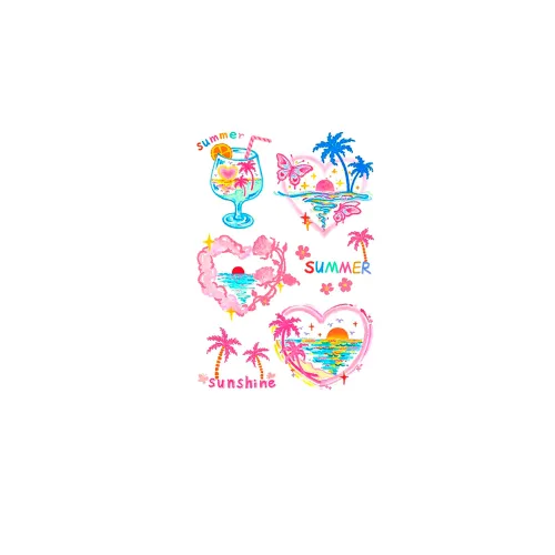 SHITIAN Sweetheart Holiday Multicolor Tattoo Sticker