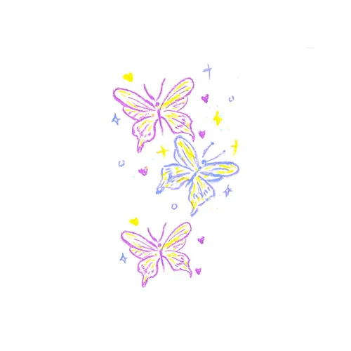 SHITIAN Бабочка Сон Мимолетная жизнь Многоцветный Наклейка для татуировки