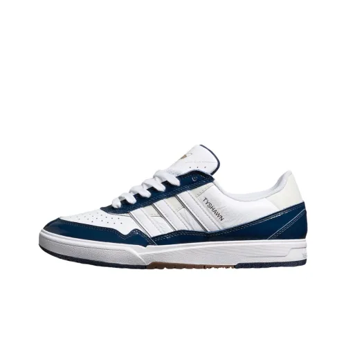 Adidas Originals Tyshawn Устойчивые к истиранию Низкие Кроссовки для скейтбординга Мужские Белые и Синие