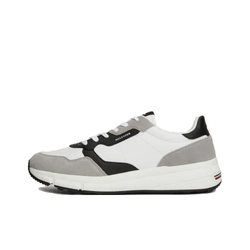 Tommy Hilfiger TRAINERS Низкий Топ Повседневная Обувь Мужская Белый Серый Черный