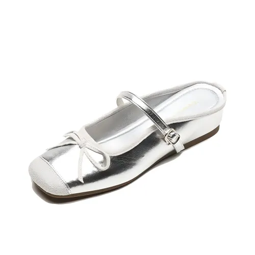 WEISHIBANGWEI Резиновая подошва устойчивая к истиранию домашние тапочки женские серебристые