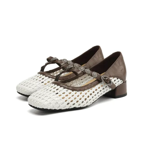 safiya Грубый каблук Туфли Мэри Джейн Женские