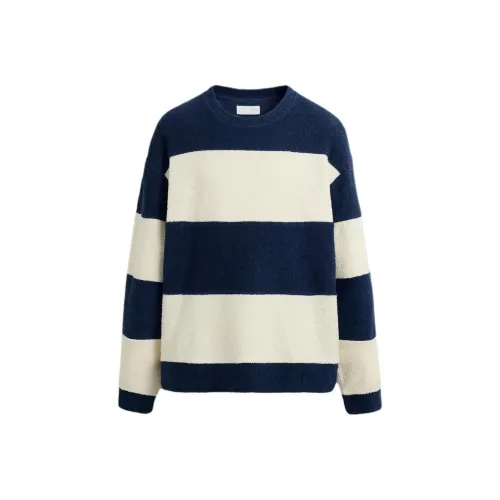 ZARA Телесный/Морской синий Мужские Свитшоты