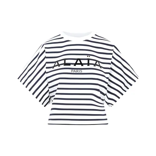 Alaia Стандартная T-рубашка Женская Черный Белый