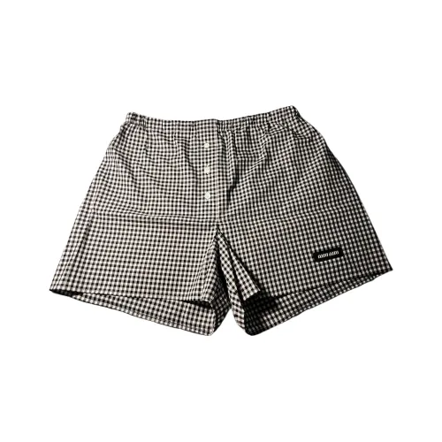 MIU MIU Повседневные шорты женские черно-белые