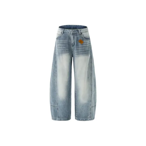 HOKLV Синие Унисекс Джинсы