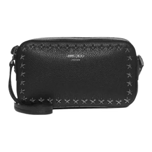 Jimmy Choo Коровья кожа кожа сумка через плечо женская черная