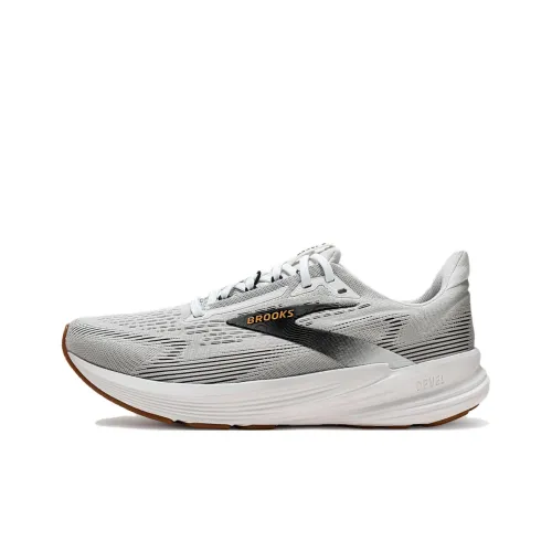 Brooks Revel 8 Амортизация Износостойкий Низкий Топ Спринт Беговые кроссовки Мужской Серый