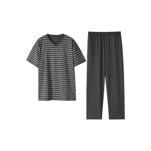 Montagut Черные полосы Мужские Пижамные комплекты