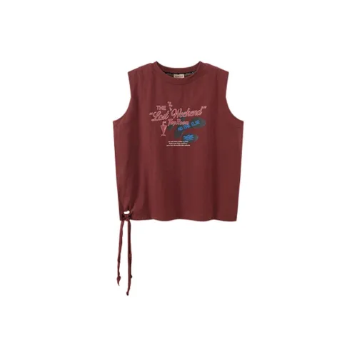 NO ONE ELSE Бургундские Женские Майки