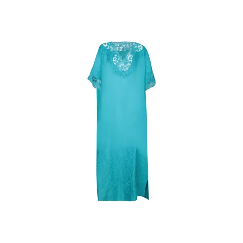 ERMANNO SCERVINO Blue Женские Короткие Платья с Рукавами