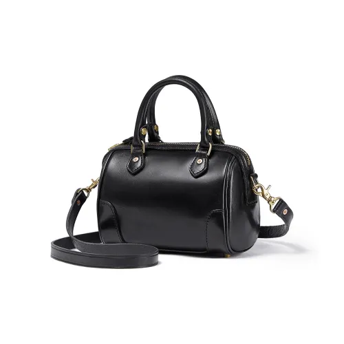 KAISER Растительное дубление Коровья кожа Сумка через плечо Маленькая Женская Темный кофейный Коричневый Кофейный Черный