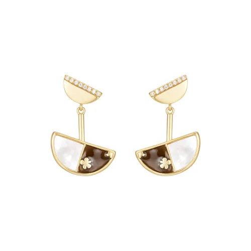 Fellala Оболочка Серьги Женские Черный Серый