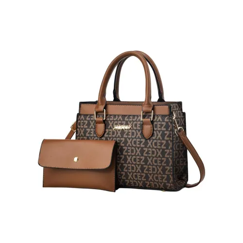 Boniu ПУ (полиуретан) Одно плечо Через плечо Комбинированная сумка Сумка Женская Коричневая