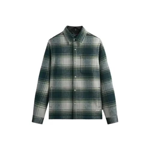 KITH Collaboration Белые Зеленые Мужские Рубашки