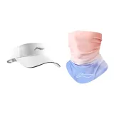 Солнцезащитный комплект из двух частей [Светло-серая шапка с визором + солнцезащитная маска]