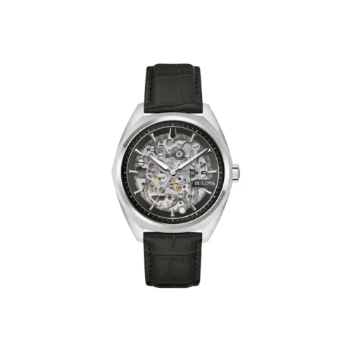 BULOVA Мужские часы Автоматический механический механизм Коровья кожа Ремешок 41 мм Черепный циферблат Мужские часы