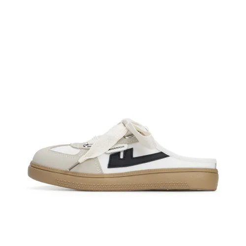 Warrior Износостойкие Тихие Домашние тапочки Женские Бежево-серый Черный