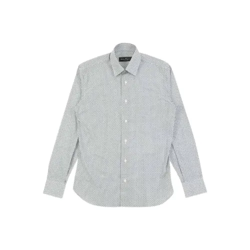 FERRAGAMO Рубашка Мужская Asphalt Серый