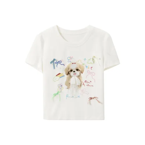 3COLOUR Облачный белый Женские футболки