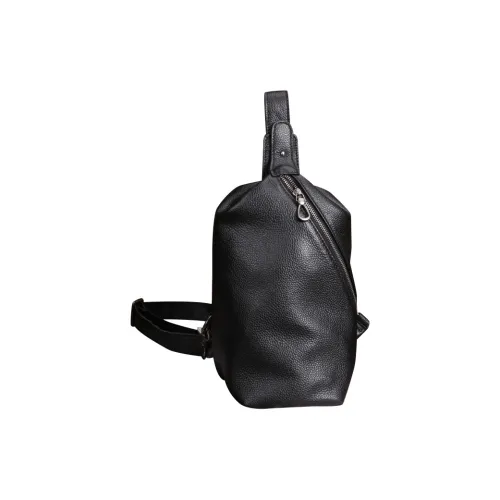 DOSRFINI Сумка через плечо из коровьей кожи стандартная мужская черная