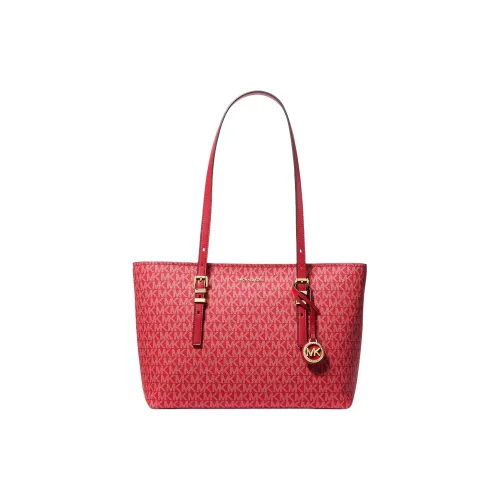 MICHAEL KORS Покрытый холст Тоут Сумка Сумка для покупок Сумка среднего размера Женская Красная