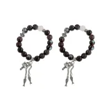 Кошка, Любовь, Рыбка, Браслет с бусинами (1 пара)