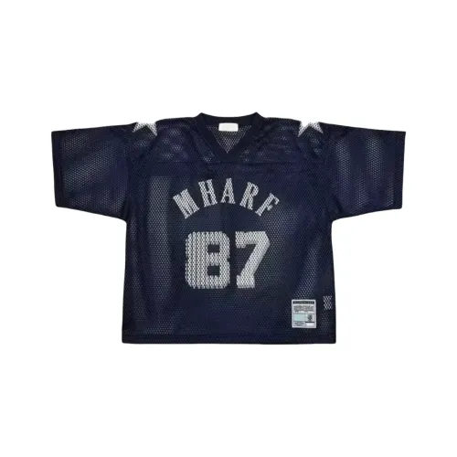 NOOING Темно-синяя унисекс футболка