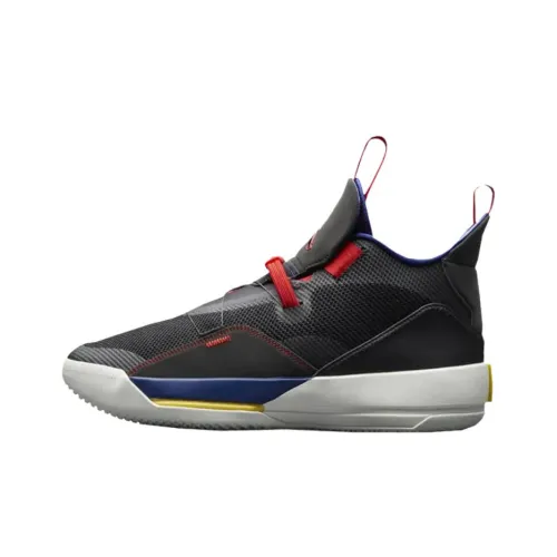 Jordan Air Джордан 33 Устойчивые к истиранию MID Баскетбольные кроссовки Мужской Черный